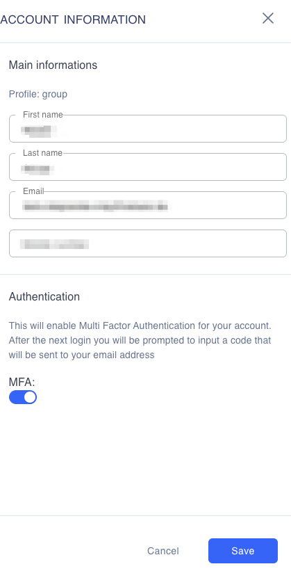 Fusion Login Profile MFA