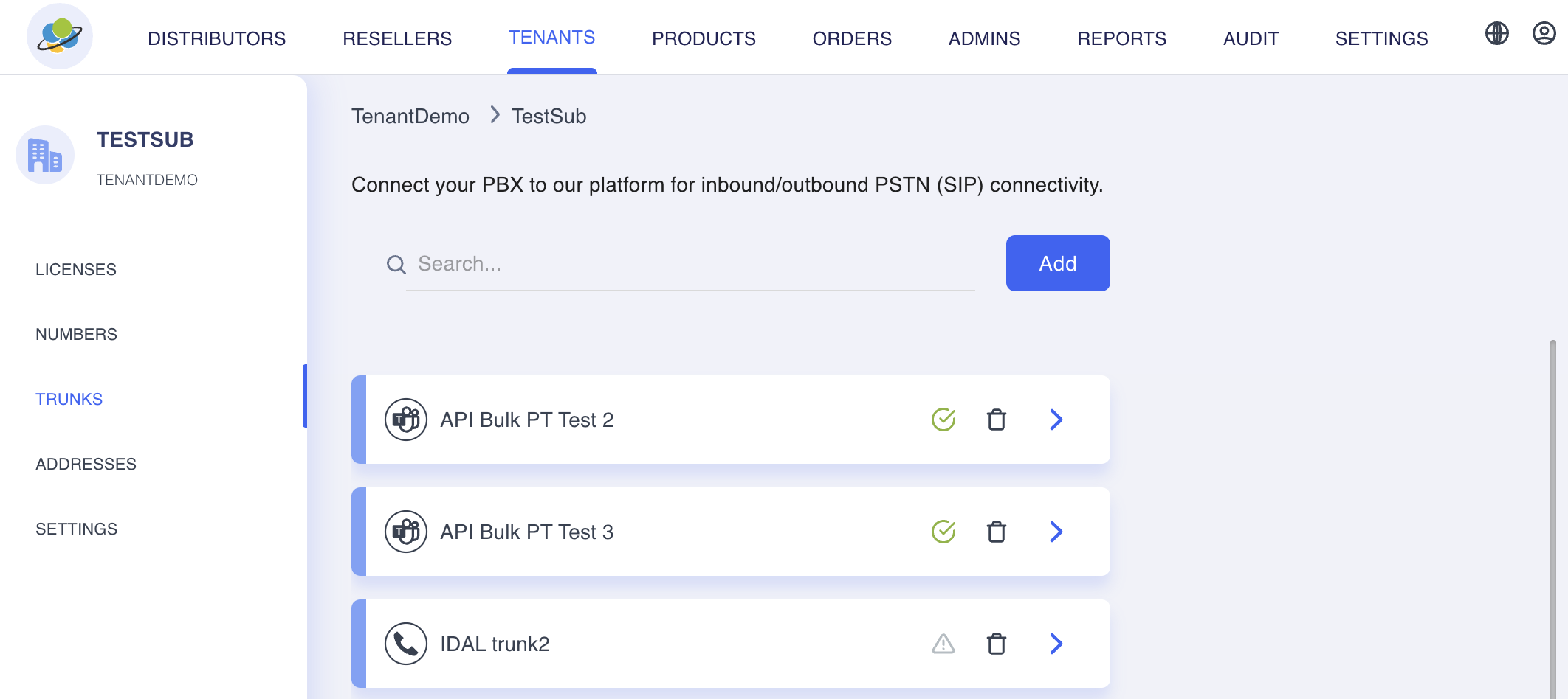 Fusion for SIP Trunking
